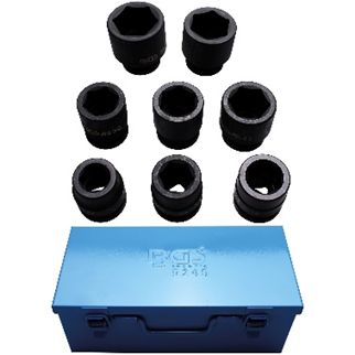 Juego de Dados de Impacto  1"  27 - 50 mm 8 pz