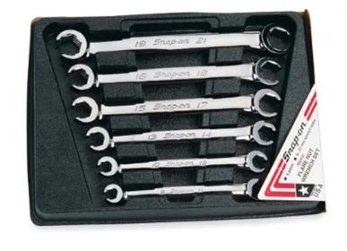 Juego de Llaves de Tuerca Abocardada de Extremo Doble, 6 pz, 6 Puntas, 9-21mm